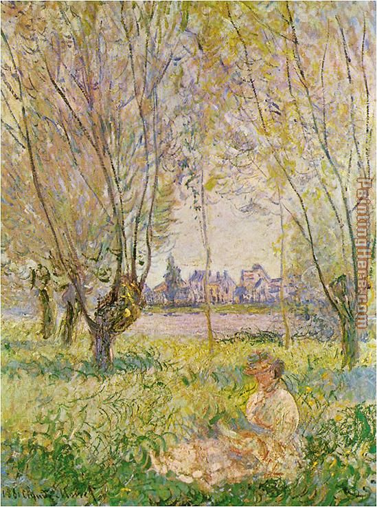 Woman Seated under the Willows painting - Claude Monet Woman Seated under the Willows art painting